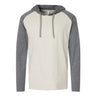 Lat - Mens 6917 Fine Jersey Hooded Long Sleeve Raglan T-Shirt