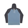 Lat - Mens 6917 Fine Jersey Hooded Long Sleeve Raglan T-Shirt