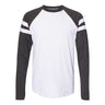 Lat - Mens 6934 Fine Jersey Mash Up Long Sleeve Tee
