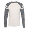 Lat - Mens 6934 Fine Jersey Mash Up Long Sleeve Tee