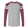 Lat - Mens 6934 Fine Jersey Mash Up Long Sleeve Tee