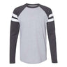 Lat - Mens 6934 Fine Jersey Mash Up Long Sleeve Tee