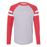 Lat - Mens 6934 Fine Jersey Mash Up Long Sleeve Tee