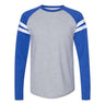 Lat - Mens 6934 Fine Jersey Mash Up Long Sleeve Tee