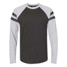 Lat - Mens 6934 Fine Jersey Mash Up Long Sleeve Tee