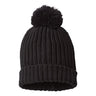 Richardson - Mens 143R Chunky Cable With Cuff & Pom Beanie
