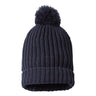 Richardson - Mens 143R Chunky Cable With Cuff & Pom Beanie