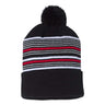 Sportsman - Mens Sp60 12" Striped Pom-Pom Knit Beanie