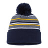 Sportsman - Mens Sp60 12" Striped Pom-Pom Knit Beanie