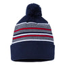 Sportsman - Mens Sp60 12" Striped Pom-Pom Knit Beanie