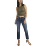 Silver Jeans - Womens Boyfriend Mid Rise Slim Leg Jeans