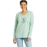 Life Is Good - Womens Floral Backdrop Dragonfly Long Sleeve T-Shirt