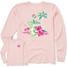 Life Is Good - Womens Tropical Mojito Long Sleeve Crusher Tee
