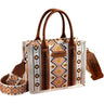 Wrangler Southwestern Print Small Canvas Tote/Crossbody Bag