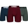 Psd Underwear - Mens Cotton 3-Pack-Drk Tns Boxer Briefs