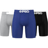 Psd Underwear - Mens La Blue Sld Ctn 3-Pack Boxer Briefs