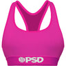 Psd Underwear - Womens Pink Solid Sports Bra