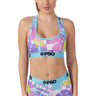 Psd Underwear - Womens Neon Check Sports Bra