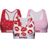 Psd Underwear - Womens Vday Modal Sb 3-Pack Bx Sports Bra