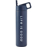 Life Is Good - Unisex Tonal Wordmark Horizontal 20 Oz. Straw Cup