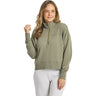 Life Is Good - Womens Solid French Terry Quarter Zip Sweatshirt