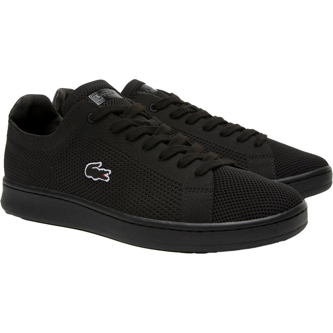 Lacoste Mens Carnaby Piquee Textile Heel Pop Sneakers – Dress Code