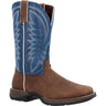 Rebel By Durango Saddle Brown Denim Blue Western Boot