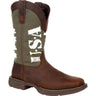 Rebelaby Durango Army Green Usa Print Western Boot