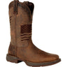Rebelaby Durango Brown Distressed Flag Embroidery Western Boot