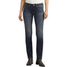 Silver Jeans - Womens Britt Straight Curvy Fit Low Rise Jeans
