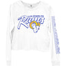 Junk Food - Womens Rams Touchdown Long Sleeve Crop T-Shirt