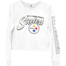 Junk Food - Womens Steelers Touchdown Long Sleeve Crop T-Shirt