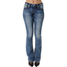 Miss Me - Womens Americana Paisley Mid-Rise Bootcut Jeans