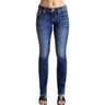 Miss Me - Womens X Embroidered Mid-Rise Straight Jeans