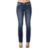 Miss Me - Womens Arch Mid-Rise Straight Jeans