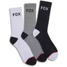 Fox - Mens 3 Pack Crew Socks