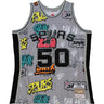 Mitchell And Ness - Mens San Antonio Spurs Nba Slap Sticker Swingman Jersey 1998 David Robinson