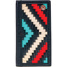 Hooey - Unisex Hawk Hand-Woven Leather Aztec Print Inlay Rodeo Wallet With Logo Rivet