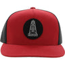 Hog - Mens Rose 5-Panel Trucker Cap With Circle Patch