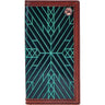 Roughy - Unisex Neon Moon Aztec Pattern Embossed Rodeo Wallet With Double Welt Accent Edge And Logo Rivet