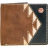 Hooey - Unisex Tonkawa Aztec Inlay Bi-Fold Wallet Accent Overlay And Logo Rivet