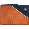 Hooey - Unisex Hands Up Basket Weave All Over Basketweave Front Pocket Bifold Wallet With Leather Corner Overlay & Logo Rivet