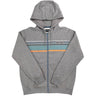 Hooey - Mens Horizon Full Zip Hoodie With Multi Color Stripe Across Chest