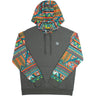 Roughy - Youth Summit Hoodie With Multi Color Pattern On Sleeves And Hoodie Kangaroo Pocket & Internal Phone Pocket