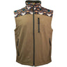 Hooey - Youth Softshell Vest Full Zip Body With Aztec Pattern Yoke