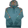 Hooey - Womens Canyon Hoodie With Multi Color Pattern Taping On Sleeves And Hood With Kangaroo Pocket And Internal Phone Pocket