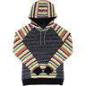 Hooey - Womens Catalina Space Dye Hoodie With Multi Color Serape Sleeves Kangaroo Pocket And Hood & With A Internal Phone Pocket