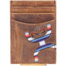 Hooey - Unisex Original Laser Cut Hands-Up Logo Money Clip Wallet With Sunset Serape Print Inlay