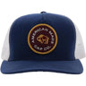American Made - Mens 5-Panel Trucker Cap With Circle Patch
