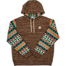 Hooey - Youth Aztec Hoodie With Pattern On Sleeves And Internal Hood With Kangaroo Pocket And Internal Phone Pocket